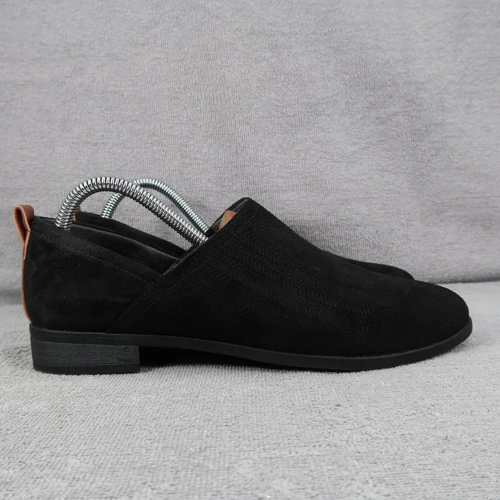 Dr. Scholl's Ruler Womens 8.5 Black Slip On Loafer Flats Shoes